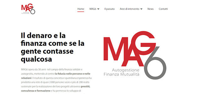 home page del sito